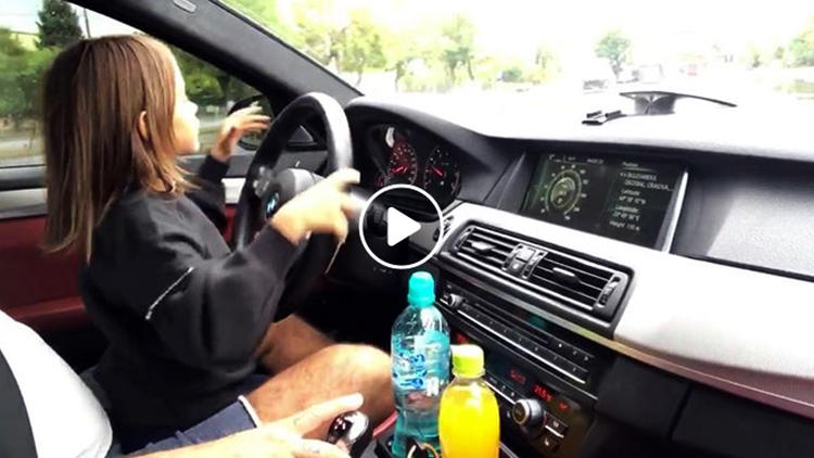 Little girl shows how everyone feels driving a BMW M5 [Infections laugh alert]